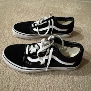 Vans Black and White Low-Top Sneakers